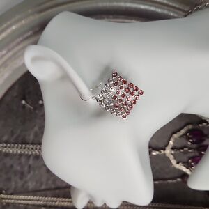 Silver and Pink Earrings New In Original Packaging.